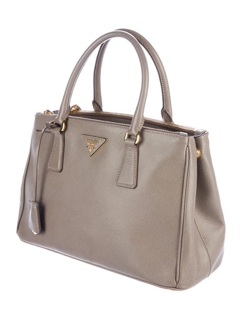 PRADA Saffiano Lux Small Galleria Double Zip Tote Bluette 